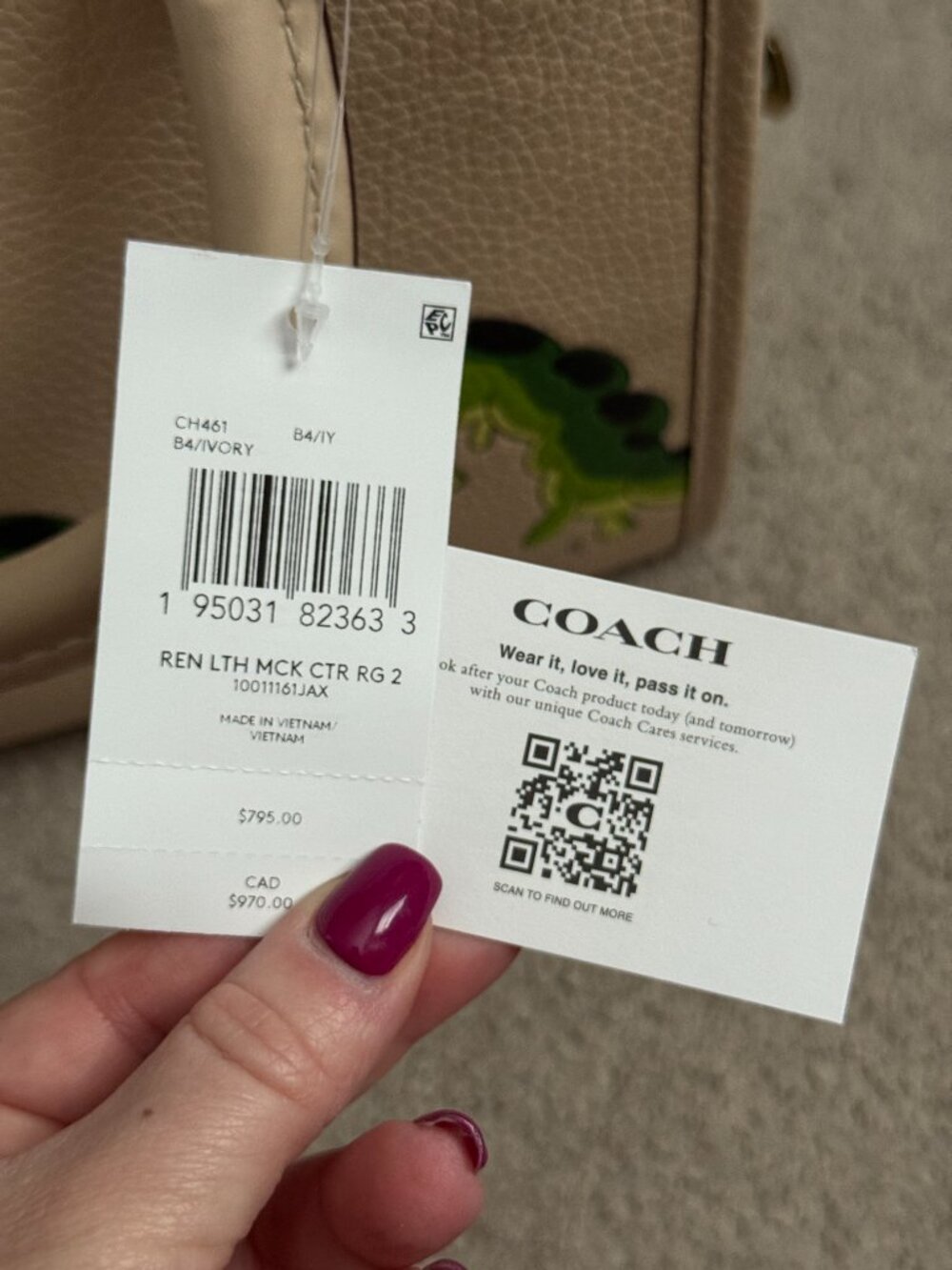 Disney X Coach Rogue 25 With Mickey Mouse And Caterpillar, NWT - Picture 14 of 16